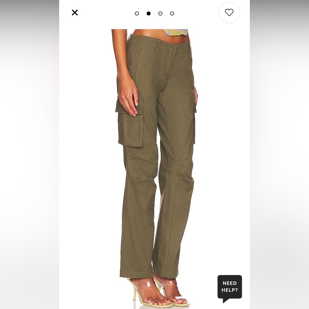 Miaou raven low waisted cargo pants in moss